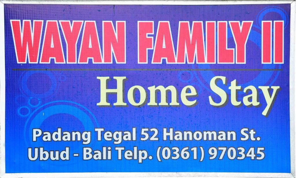 Wayan Family Ii Homestay Frühstückspension Ubud